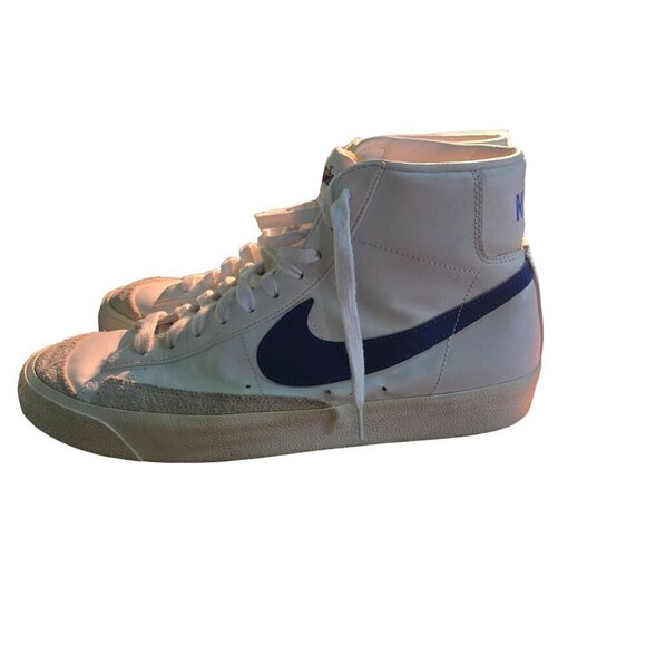Nike Blazer Mid 77 2019 High-Top Sneakers White Blue BQ6806-103 Size 11.5 - Picture 2 of 7